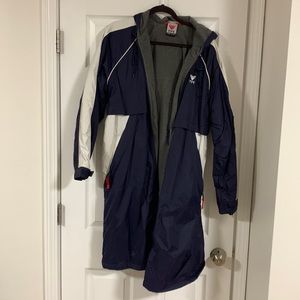TYR Navy and White Swim Parka
